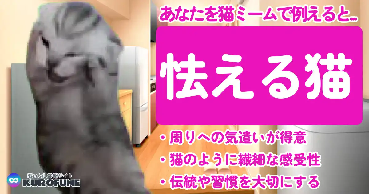 怯えてる猫